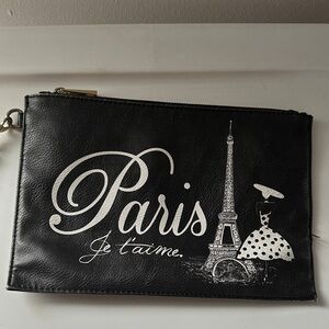 Black Paris Themed Clutch